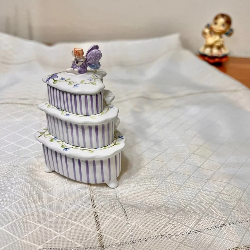 Vintage KHIM Porcelain Trinket Box Jewlery Box